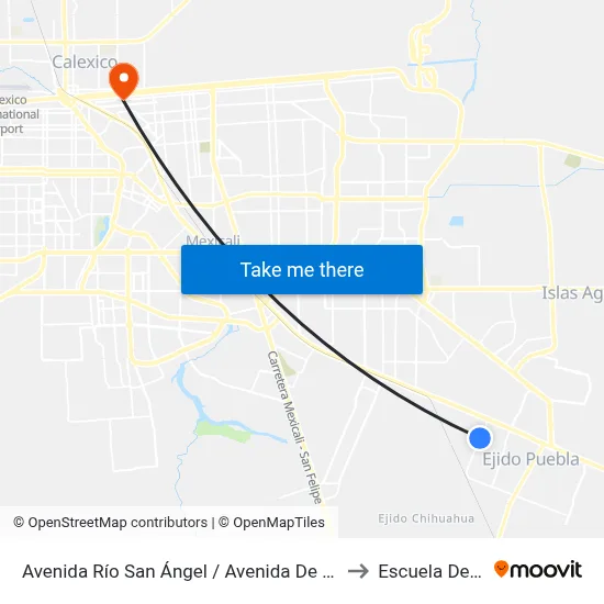 Avenida Río San Ángel / Avenida De Los Mosaicos to Escuela De Artes map