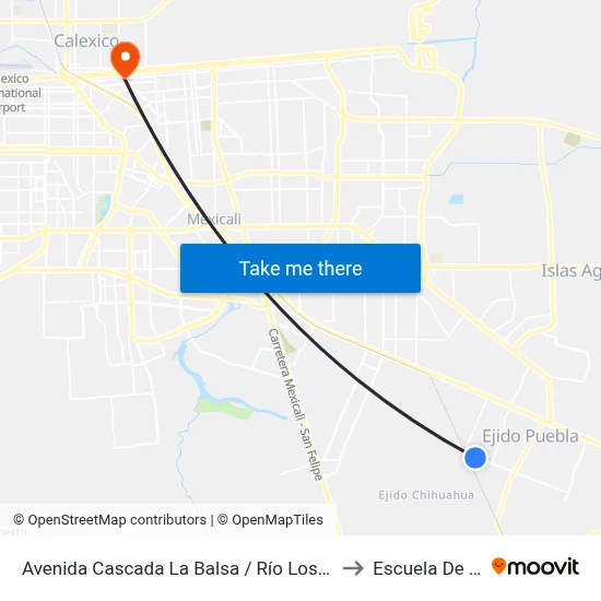 Avenida Cascada La Balsa / Río Los Ahuehuetes to Escuela De Artes map