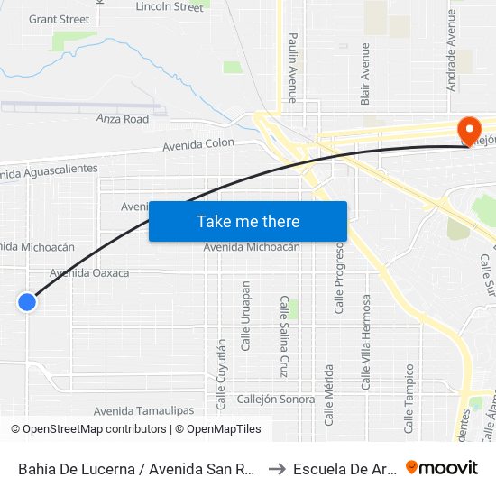 Bahía De Lucerna / Avenida San Ramón to Escuela De Artes map