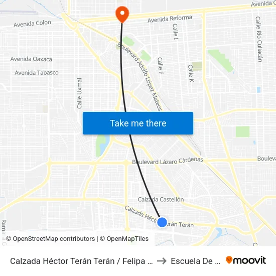 Calzada Héctor Terán Terán / Felipa De Arellano to Escuela De Artes map