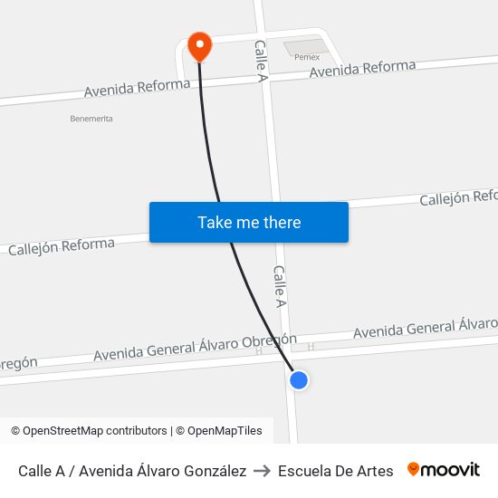 Calle A / Avenida Álvaro González to Escuela De Artes map