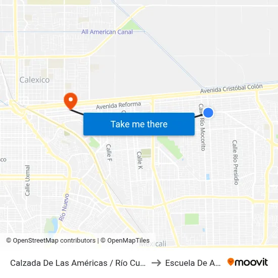 Calzada De Las Américas / Río Culiacán to Escuela De Artes map