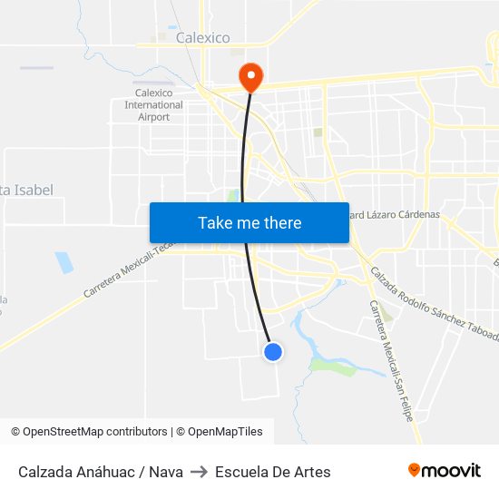 Calzada Anáhuac / Nava to Escuela De Artes map