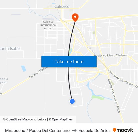 Mirabueno / Paseo Del Centenario to Escuela De Artes map