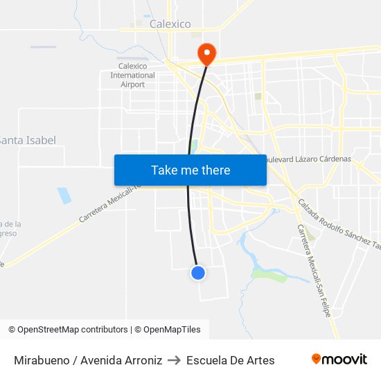 Mirabueno / Avenida Arroniz to Escuela De Artes map