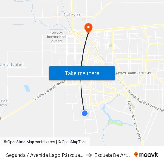 Segunda / Avenida Lago Pátzcuaro to Escuela De Artes map