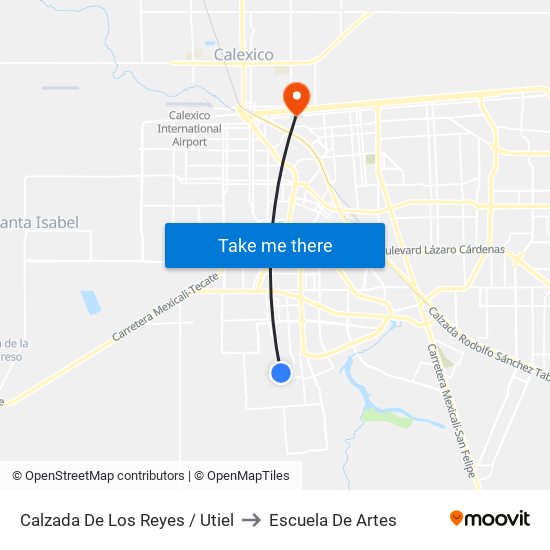 Calzada De Los Reyes / Utiel to Escuela De Artes map