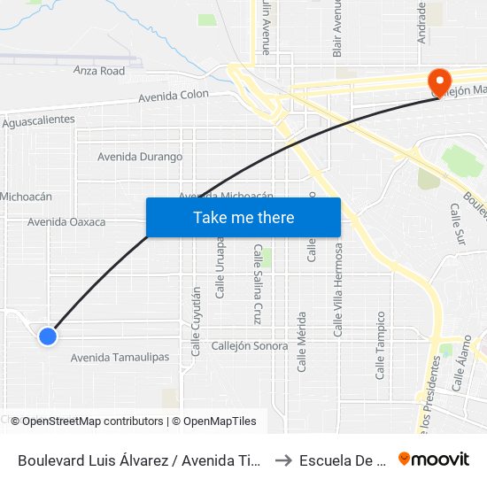 Boulevard Luis Álvarez / Avenida Tierra Blanca to Escuela De Artes map
