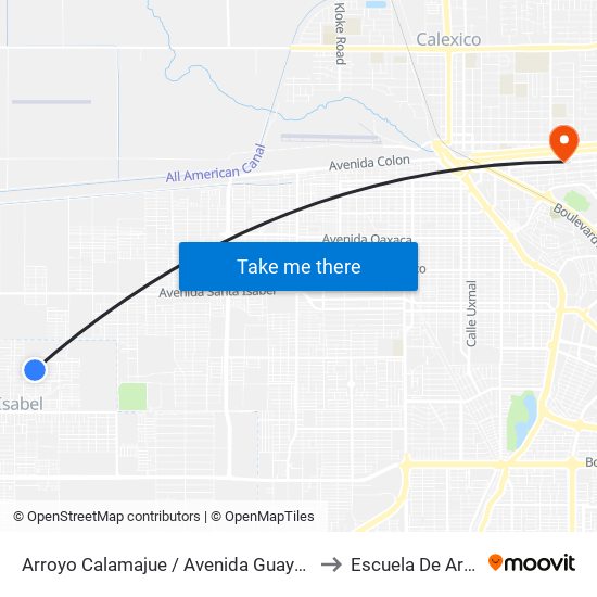 Arroyo Calamajue / Avenida Guayaquil to Escuela De Artes map