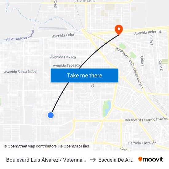 Boulevard Luis Álvarez / Veterinarios to Escuela De Artes map