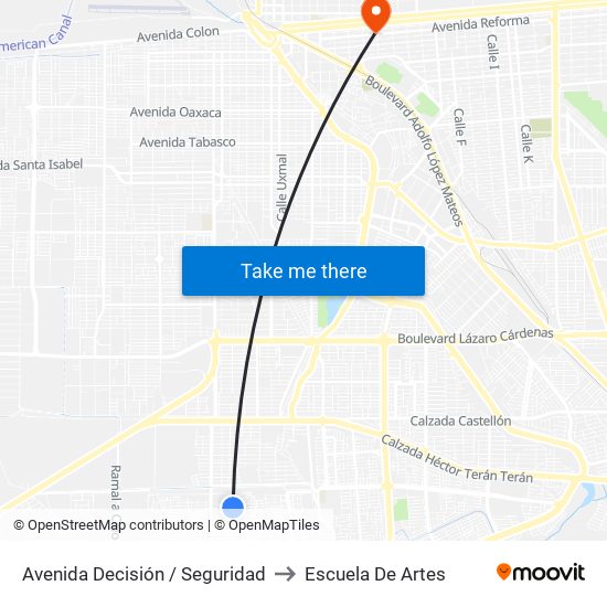 Avenida Decisión / Seguridad to Escuela De Artes map
