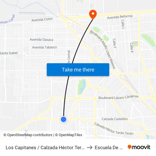 Los Capitanes / Calzada Héctor Terán Terán to Escuela De Artes map