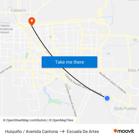 Huiquiño / Avenida Cantona to Escuela De Artes map