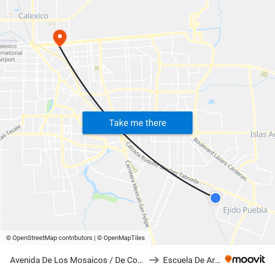 Avenida De Los Mosaicos / De Conchas to Escuela De Artes map