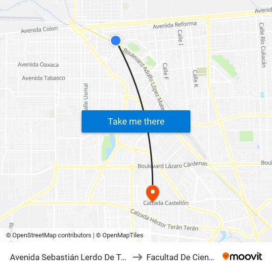 Avenida Sebastián Lerdo De Tejada / Nicolás Bravo to Facultad De Ciencias Humanas map