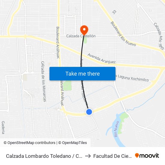 Calzada Lombardo Toledano / Calzada Manuel Gómez Morín to Facultad De Ciencias Humanas map