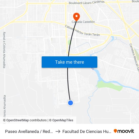Paseo Avellaneda / Redondela to Facultad De Ciencias Humanas map