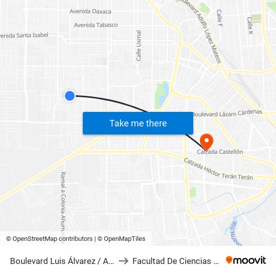 Boulevard Luis Álvarez / Arquitectos to Facultad De Ciencias Humanas map