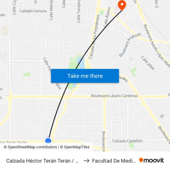 Calzada Héctor Terán Terán / Suecia to Facultad De Medicina map