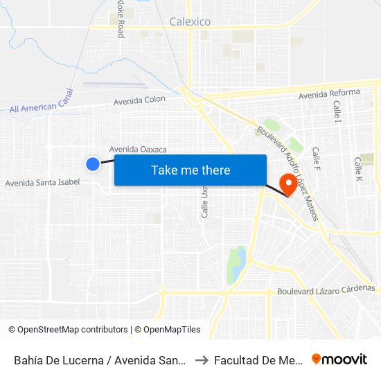 Bahía De Lucerna / Avenida Santo Tomás to Facultad De Medicina map