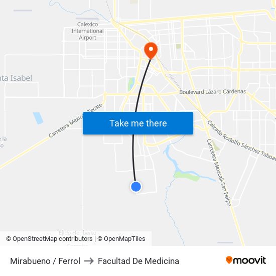 Mirabueno / Ferrol to Facultad De Medicina map