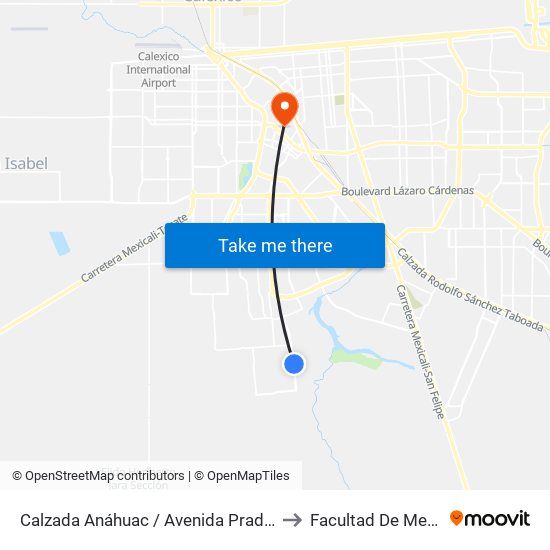 Calzada Anáhuac / Avenida Prado Del Rey to Facultad De Medicina map