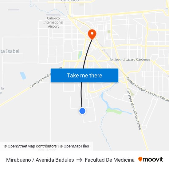 Mirabueno / Avenida Badules to Facultad De Medicina map