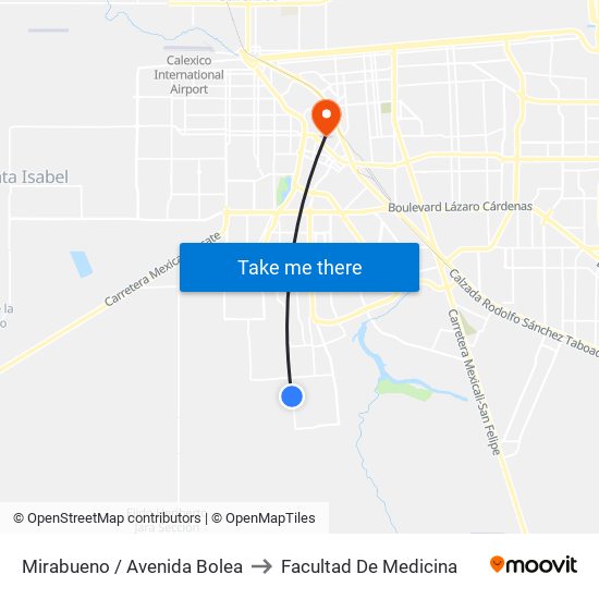 Mirabueno / Avenida Bolea to Facultad De Medicina map