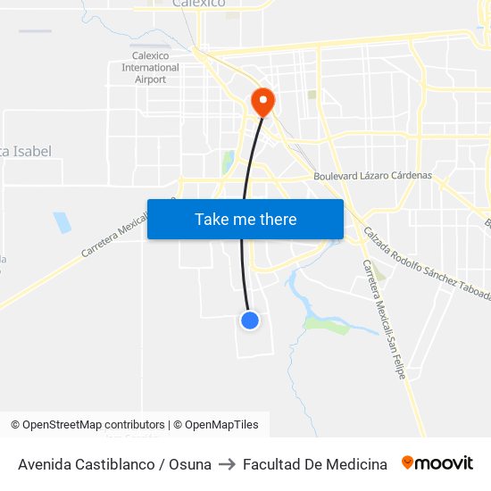 Avenida Castiblanco / Osuna to Facultad De Medicina map