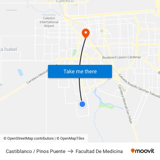 Castiblanco / Pinos Puente to Facultad De Medicina map