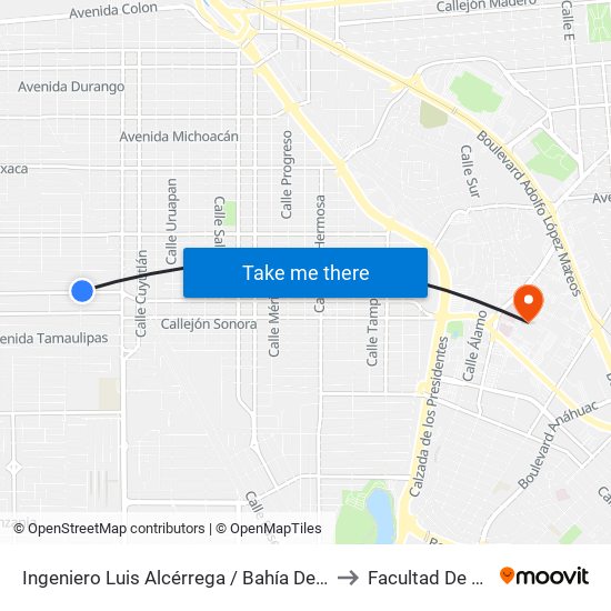 Ingeniero Luis Alcérrega / Bahía De Todos Los Santos to Facultad De Medicina map
