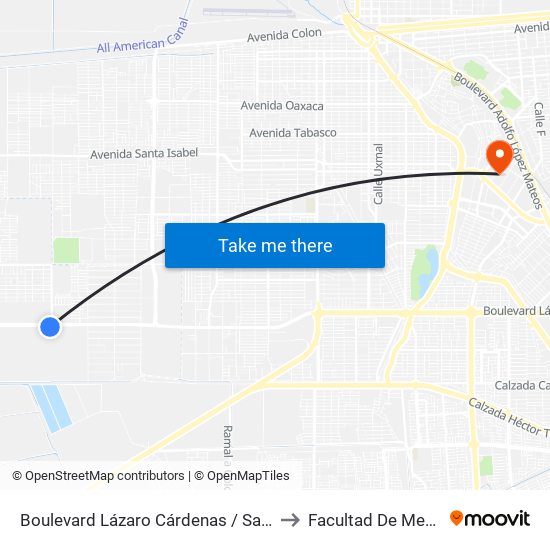 Boulevard Lázaro Cárdenas / San Ramón to Facultad De Medicina map
