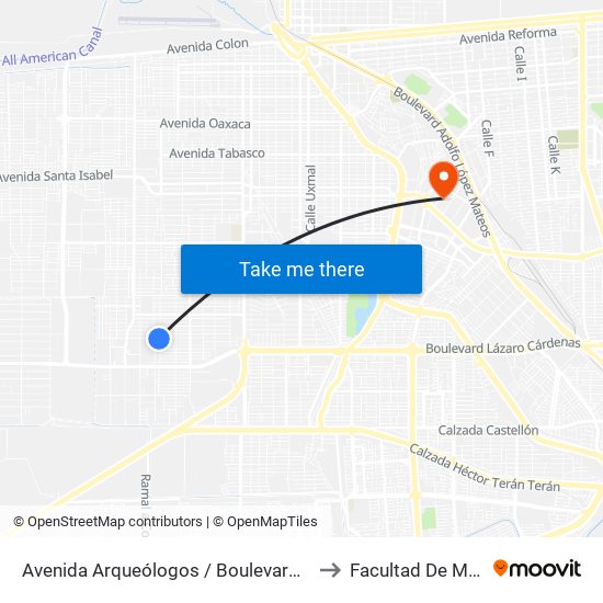 Avenida Arqueólogos / Boulevard Luis Álvarez to Facultad De Medicina map