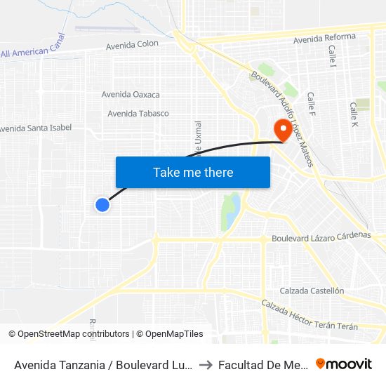 Avenida Tanzania / Boulevard Luis Álvarez to Facultad De Medicina map