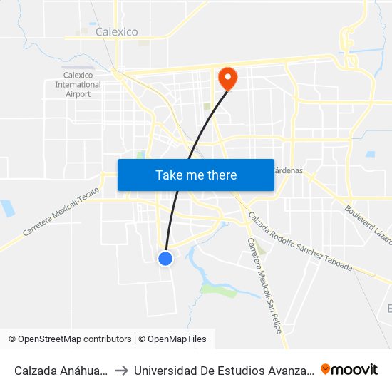 Calzada Anáhuac / Montedoro to Universidad De Estudios Avanzados Campus Cuauhtemoc map