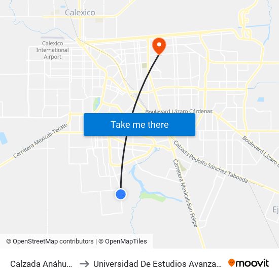 Calzada Anáhuac / Lanzarote to Universidad De Estudios Avanzados Campus Cuauhtemoc map