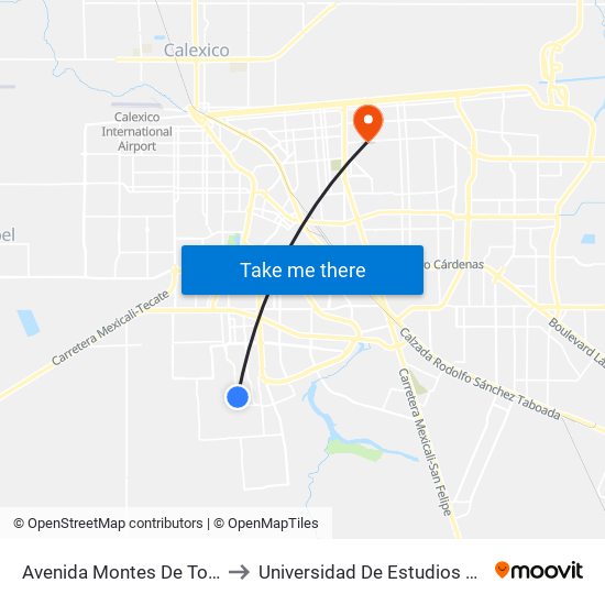 Avenida Montes De Toledo / Calzada De Los Reyes to Universidad De Estudios Avanzados Campus Cuauhtemoc map