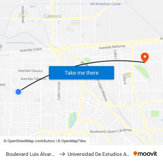 Boulevard Luis Álvarez / Avenida Nacionalismo to Universidad De Estudios Avanzados Campus Cuauhtemoc map