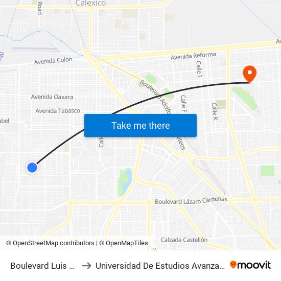 Boulevard Luis Álvarez / Kenia to Universidad De Estudios Avanzados Campus Cuauhtemoc map