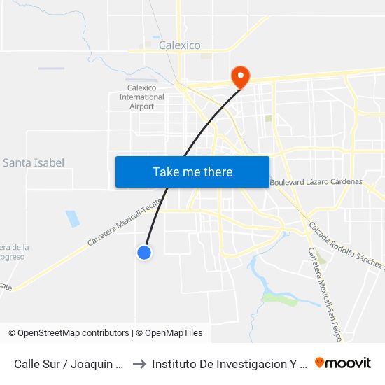 Calle Sur / Joaquín Ramírez Arballo to Instituto De Investigacion Y Desarrollo Educativo map