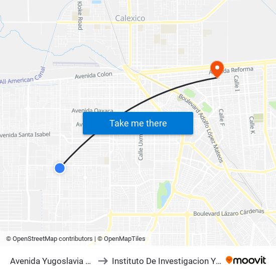 Avenida Yugoslavia / Avenida España to Instituto De Investigacion Y Desarrollo Educativo map