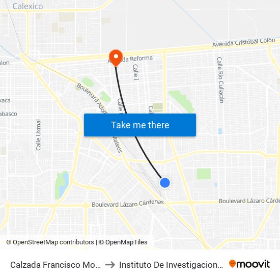Calzada Francisco Montejano / Zacatepec to Instituto De Investigacion Y Desarrollo Educativo map