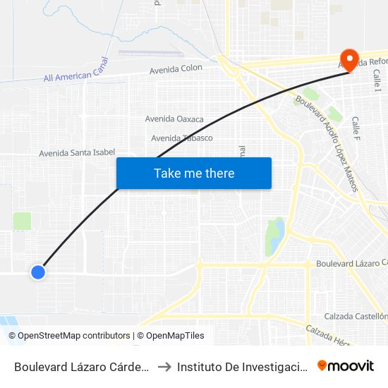 Boulevard Lázaro Cárdenas / Capitán Juan Mange to Instituto De Investigacion Y Desarrollo Educativo map