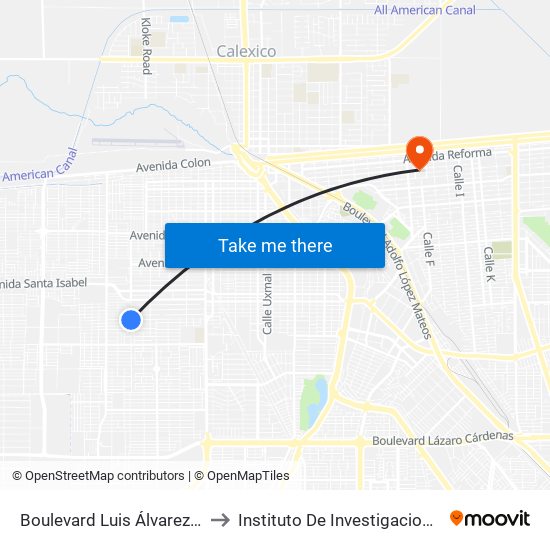 Boulevard Luis Álvarez / Avenida Revolución to Instituto De Investigacion Y Desarrollo Educativo map