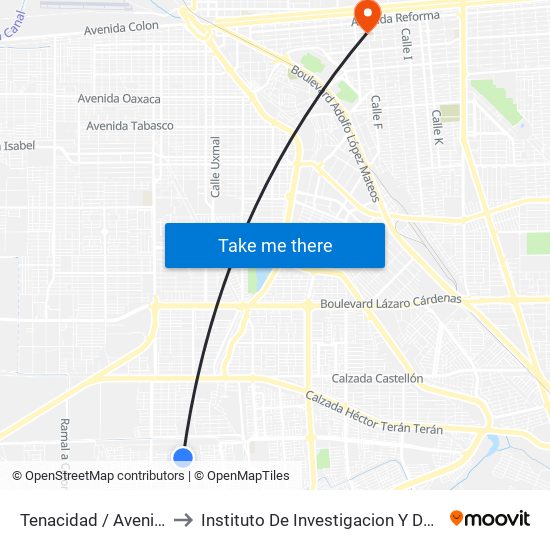 Tenacidad / Avenida Decisión to Instituto De Investigacion Y Desarrollo Educativo map