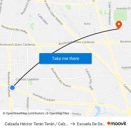 Calzada Héctor Terán Terán / Calzada Anáhuac to Escuela De Deportes map