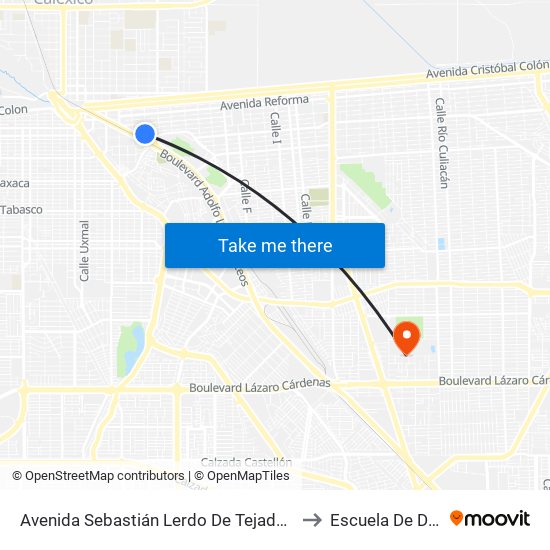 Avenida Sebastián Lerdo De Tejada / Nicolás Bravo to Escuela De Deportes map