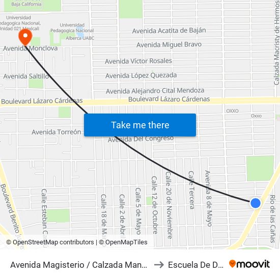 Avenida Magisterio / Calzada Manuel Gómez Morín to Escuela De Deportes map
