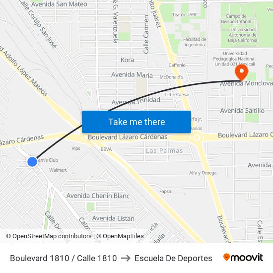 Boulevard 1810 / Calle 1810 to Escuela De Deportes map