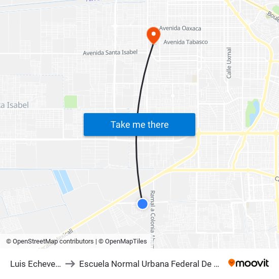 Luis Echeverría / Progreso Nacional to Escuela Normal Urbana Federal De Educacion Preescolar Estefania Casta�Eda Y Nu�Ez De Caceres map